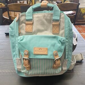 Doughnut Mint Green and Beige Women's Backpack